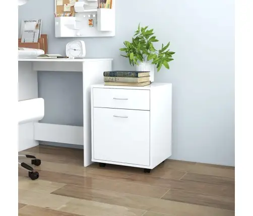 Ratastel Kapp, Valge, 45 X 83 X 54 cm Tehispuit