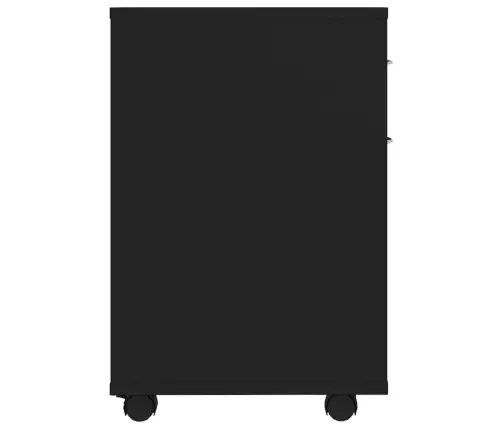 Skapītis Ar Riteņiem, Melns, 45X38X54 Cm, Inženierijas Koks Vidaxl