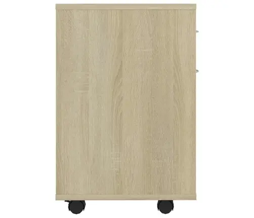 Skapītis Ar Riteņiem, Ozolkoka, 45X38X54 Cm, Inženierijas Koks Vidaxl