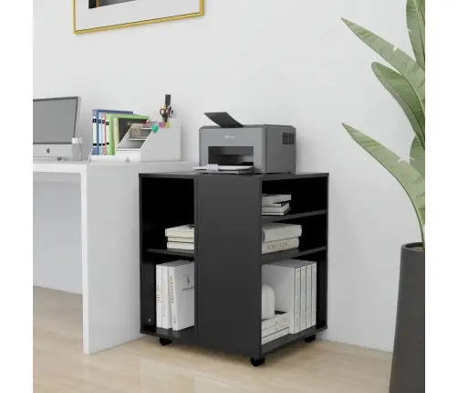 Ratastel Kapp, Must, 60 X 53 X 72 cm Tehispuit