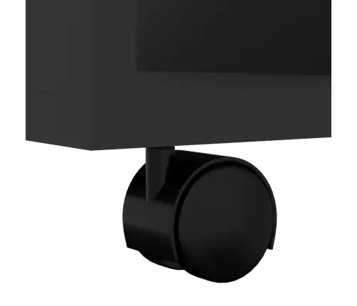 Ratastel Kapp, Must, 60 X 53 X 72 cm Tehispuit