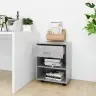 Skapītis Ar Riteņiem Betona Pelēks 46X36X59Cm Inženierijas Koks Vidaxl