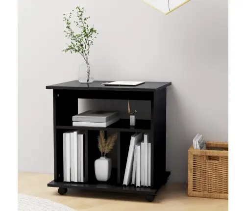 Ratastel Kapp, Must, 60 X 45 X 60 cm Tehispuit