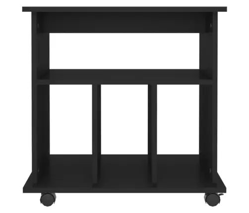 Ratastel Kapp, Must, 60 X 45 X 60 cm Tehispuit