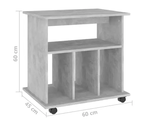Ratastel Kapp, Betoonhall, 60X45X60 cm Tehispuit