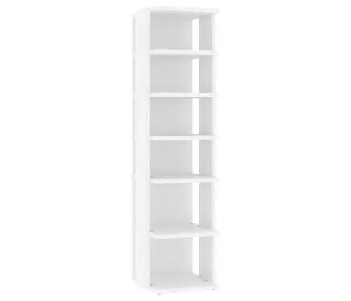 Apavu Skapītis, Balts, 27,5X27X102 Cm, Inženierijas Koks Vidaxl