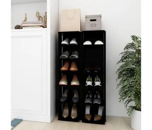 Spintelės Batams, 2Vnt., Juodos Spalvos, 27,5X27X102 Cm