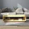 Kafijas Galdiņš, 110X50X33,5 Cm, Egles Masīvkoks Vidaxl