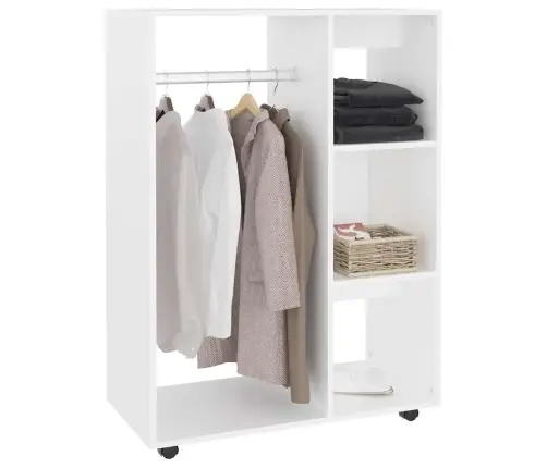 Drēbju Plaukts, Balts, 80X40X110 Cm, Inženierijas Koks Vidaxl