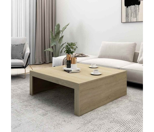 Kafijas Galdiņš, Ozolkoka Krāsā, 100X100X35Cm Inženierijas Koks Vidaxl