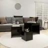 Sustumiami Staliukai, 3Vnt., Juodos Spalvos, Apdirbta Mediena