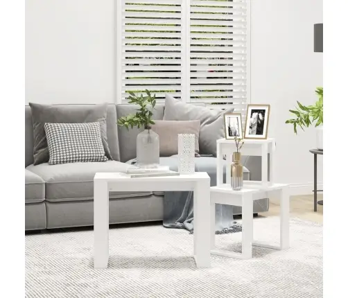 Sudedami Staliukai, 3 Vnt., Balti, Inžinerinė Mediena