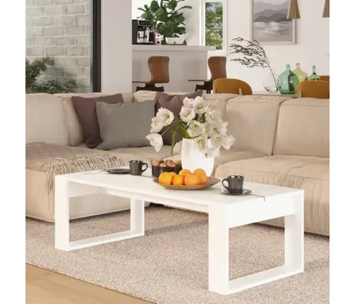 Kohvilaud, Valge, 110 X 50 X 35 cm Tehispuit