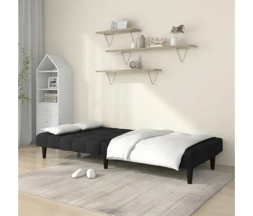 2-Vietīga Dīvāngulta, Melns Samts Vidaxl