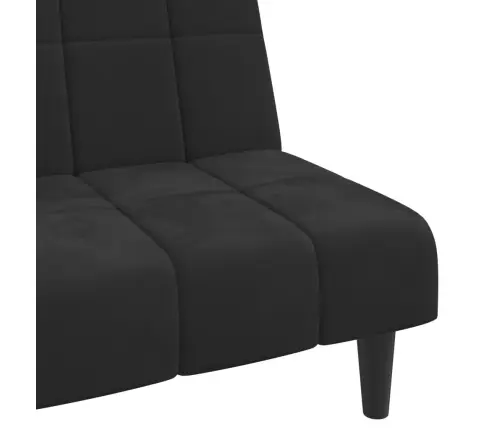 2-Vietīga Dīvāngulta, Melns Samts Vidaxl