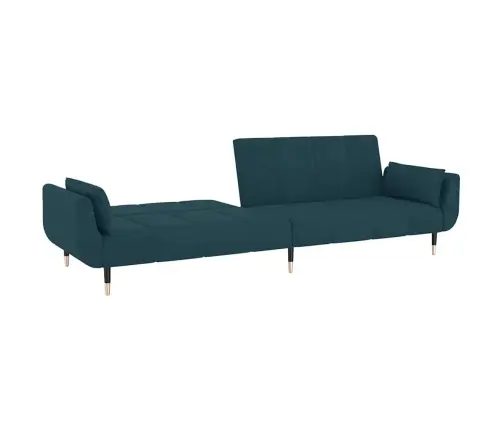 2-Kohaline Diivanvoodi Kahe Padjaga, Sinine, Samet