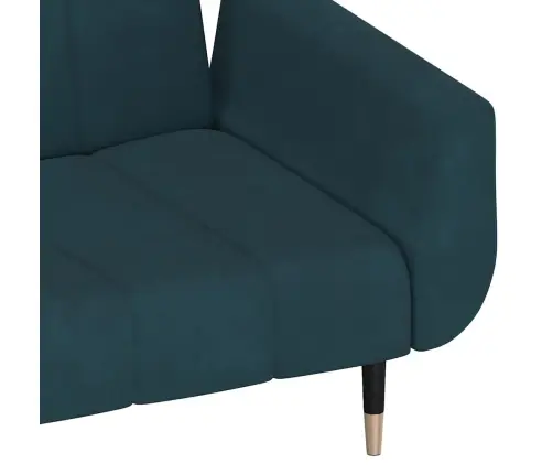 2-Kohaline Diivanvoodi Kahe Padjaga, Sinine, Samet