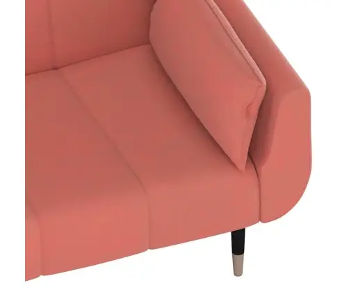 2-Kohaline Diivanvoodi Kahe Padjaga, Roosa, Samet