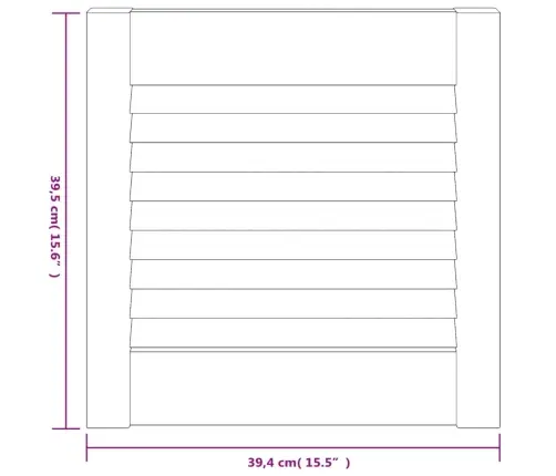 Skapja Durvis, Žalūziju Dizains, 2 Gab., 39,5X39,4 Cm, Priede Vidaxl