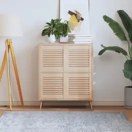 Skapja Durvis, Žalūziju Dizains, 4 Gab., 39,5X39,4 Cm, Priede Vidaxl