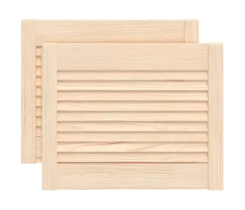 Skapja Durvis, Žalūziju Dizains, 2 Gab., 39,5X49,4 Cm, Priede Vidaxl