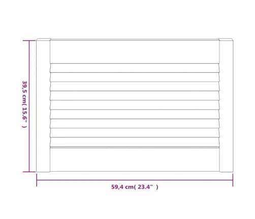 Skapja Durvis, Žalūziju Dizains, 39,5X59,4 Cm, Priedes Koks Vidaxl