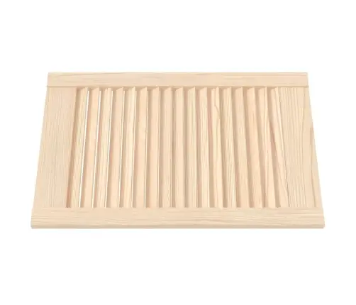 Spintelės Durelės, 2Vnt., 61,5X39,4cm Pušis, Žaliuzių Dizaino