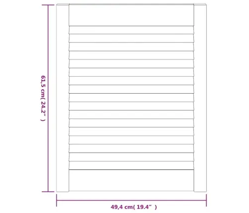 Kapiuksed, Võrega Disain 4 Tk 61,5X49,4 Cm Männipuit