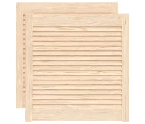 Skapja Durvis, Žalūziju Dizains, 2 Gab., 61,5X59,4 Cm, Priede Vidaxl