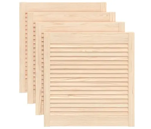 Skapja Durvis, Žalūziju Dizains, 4 Gab., 61,5X59,4 Cm, Priede Vidaxl