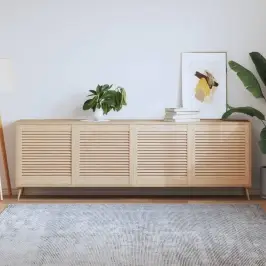 Skapja Durvis, Žalūziju Dizains, 4 Gab., 61,5X59,4 Cm, Priede Vidaxl