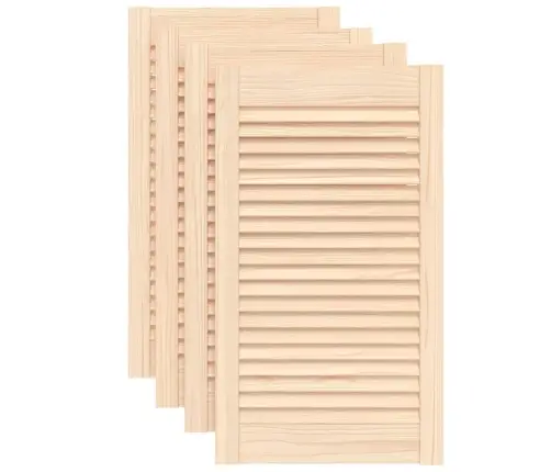 Skapja Durvis, Žalūziju Dizains, 4 Gab., 69X39,4 Cm, Priede Vidaxl