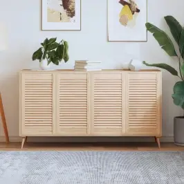 Skapja Durvis, Žalūziju Dizains, 4 Gab., 69X39,4 Cm, Priede Vidaxl