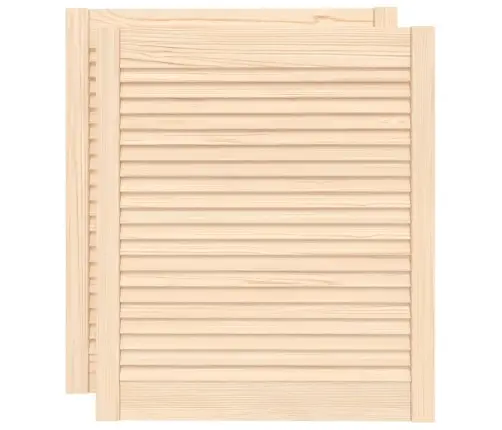 Skapja Durvis, Žalūziju Dizains, 2 Gab., 69X59,4 Cm, Priede Vidaxl