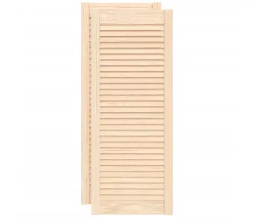 Skapja Durvis, Žalūziju Dizains, 2 Gab., 99,3X39,4 Cm, Priede Vidaxl