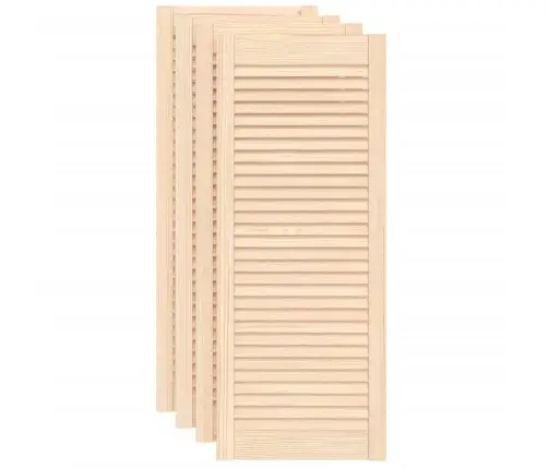 Spintelės Durelės, 4Vnt., 99,3X39,4cm Pušis, Žaliuzių Dizaino
