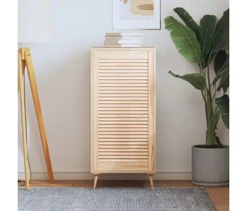 Spintelės Durelės, 99,3X49,4cm Pušis, Žaliuzių Dizaino