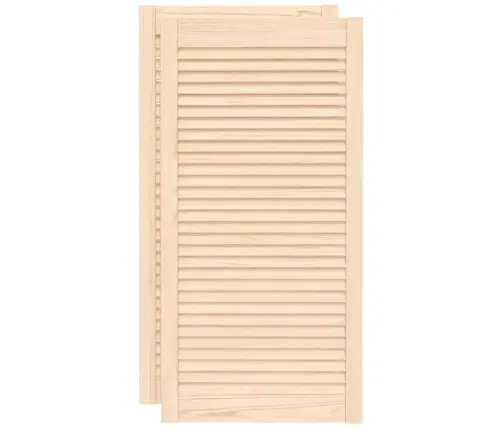 Skapja Durvis, Žalūziju Dizains, 2 Gab., 99,3X49,4 Cm, Priede Vidaxl