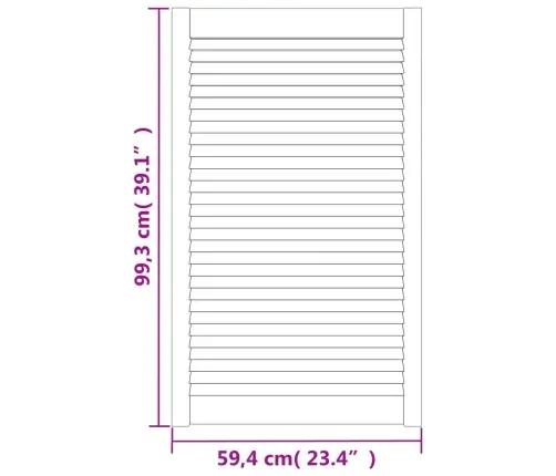 Skapja Durvis, Žalūziju Dizains, 2 Gab., 99,3X59,4 Cm, Priede Vidaxl
