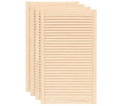 Skapja Durvis, Žalūziju Dizains, 4 Gab., 99,3X59,4 Cm, Priede Vidaxl