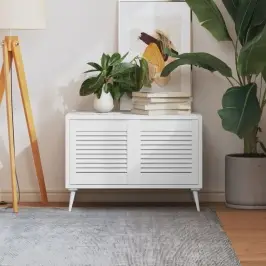 Spintelės Durelės, 2Vnt., Baltos, 39,5X39,4cm Pušis