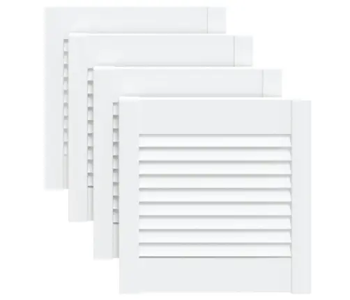 Spintelės Durelės, 4Vnt., Baltos, 39,5X39,4cm Pušis