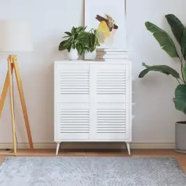 Spintelės Durelės, 4Vnt., Baltos, 39,5X39,4cm Pušis