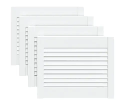 Skapja Durvis, Žalūziju Dizains, 4 Gab., 39,5X49,4 Cm, Priede Vidaxl