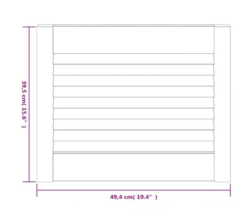 Skapja Durvis, Žalūziju Dizains, 4 Gab., 39,5X49,4 Cm, Priede Vidaxl