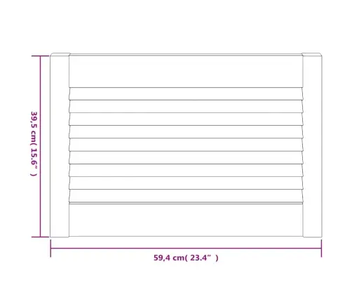 Skapja Durvis, Žalūziju Dizains, 39,5X59,4 Cm, Priedes Koks Vidaxl