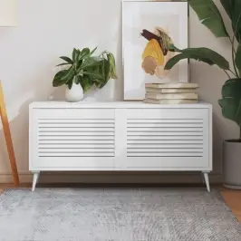 Spintelės Durelės, 2Vnt., Baltos, 39,5X59,4cm Pušis