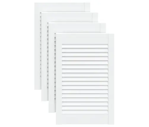 Kapiuksed, Võrega Disain 4 Tk Valge 61,5X39,4 Cm Männipuit