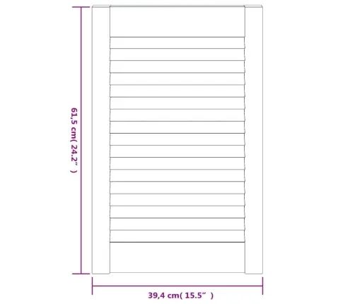 Kapiuksed, Võrega Disain 4 Tk Valge 61,5X39,4 Cm Männipuit