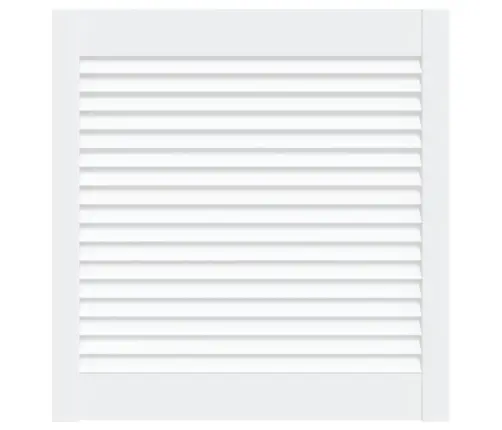 Spintelės Durelės, Baltos, 61,5X59,4cm Pušis, Žaliuzių Dizaino